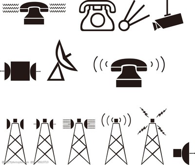 通訊設(shè)備的力量 信號塔、雷達(dá)與衛(wèi)星的卡通世界